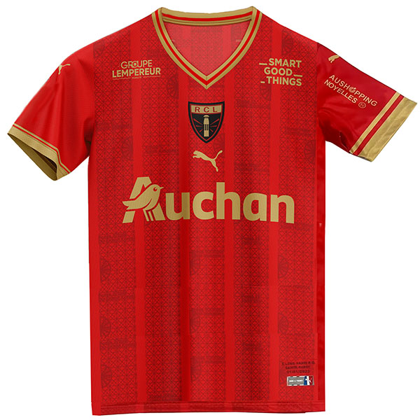 RC Lens spécial maillot commémoratif rouge football uniforme hommes kit football sport t-shirt 2023-2024